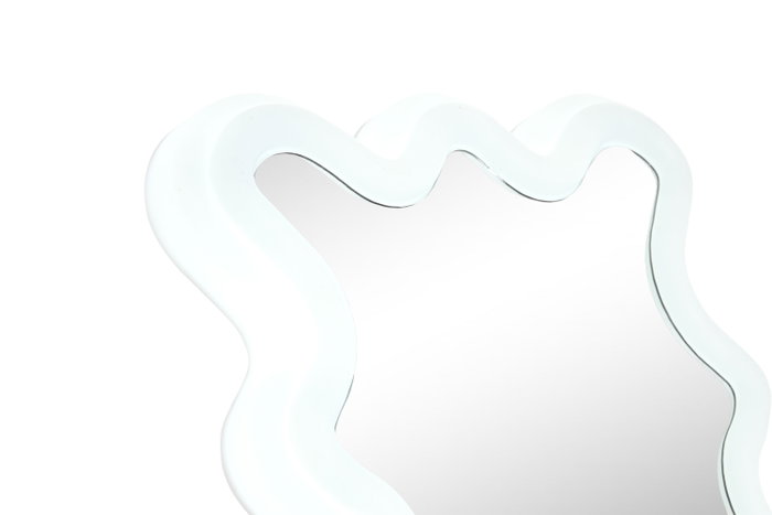 DKD Home Decor Espejo LED Abstracto Neón Blanco 2 x 35 x 22 cm