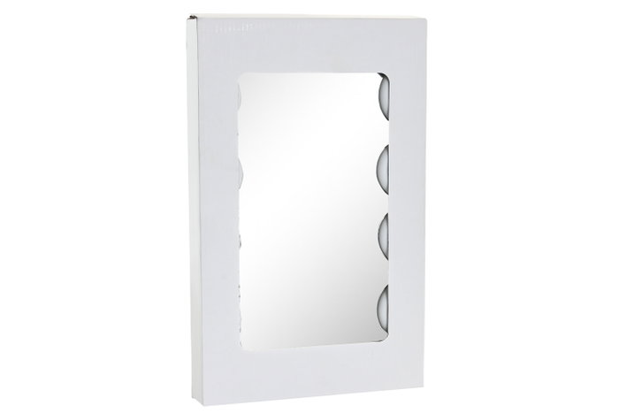 DKD Home Decor Espejo LED Abstracto Neón Blanco 2 x 35 x 22 cm