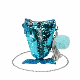 Oh My Pop Bolso Bandolera Action Wow-Siren Azul Pequeño con Cadena de 116cm