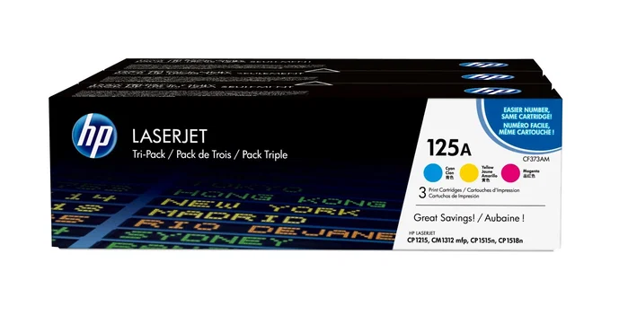 HP Toner CF373AM Multicolor 125A Pack 3x1400 Páginas Impresión Láser Color HP Toner CF373AM Multicolor 125A Pack 3x1400 Páginas Impresión Láser Color