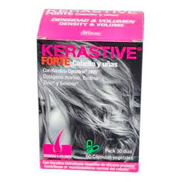 VAMINTER Forte Cabello Y Uñas 60 Cápsulas - Con Keratina, Colágeno Marino, Zinc y Biotina para Fortalecer y Estimular el Crecimiento del Cabello y Uñas