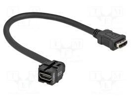 DeLOCK Módulo Keystone HDMI hembra con cable negro