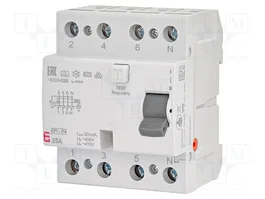 ETI POLAM Interruptor Diferencial EFI 4 Polos 25A 30mA Tipo A