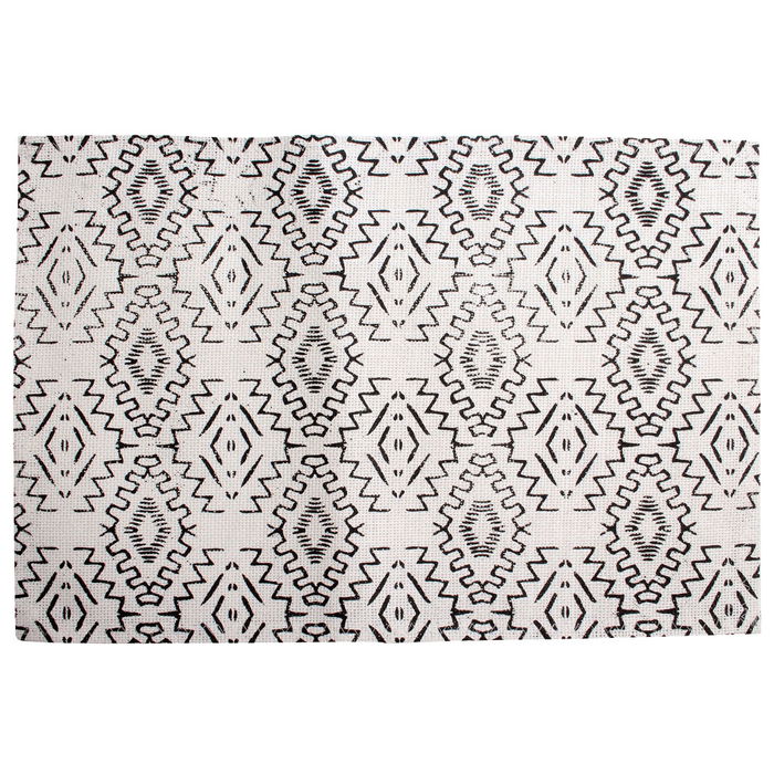 Saveur et Degustation Individual Étnico 45x30 cm Modelos Surtidos Blanco Negro Zig-zag