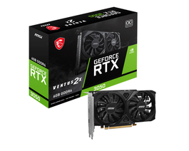 MSI Tarjeta Gráfica VENTUS GeForce RTX 3050 2X E 6G OC NVIDIA 6GB GDDR6