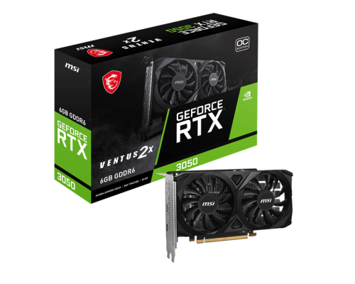 MSI VENTUS GeForce RTX 3050 2X E 6G OC 6 GB GDDR6 MSI VENTUS GeForce RTX 3050 2X E 6G OC 6 GB GDDR6