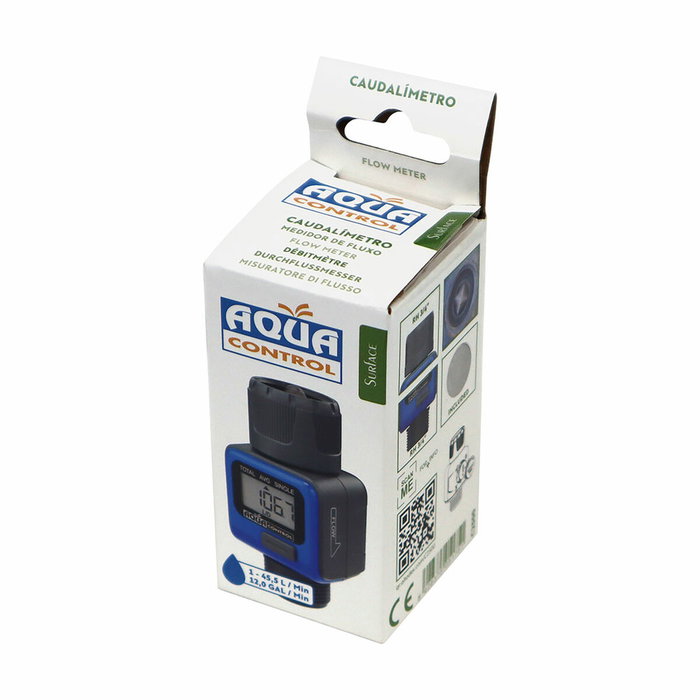 Aqua Control Medidor de caudal de agua digital conexión rh ¾ pulg Aqua Control Medidor de caudal de agua digital conexión rh ¾ pulg