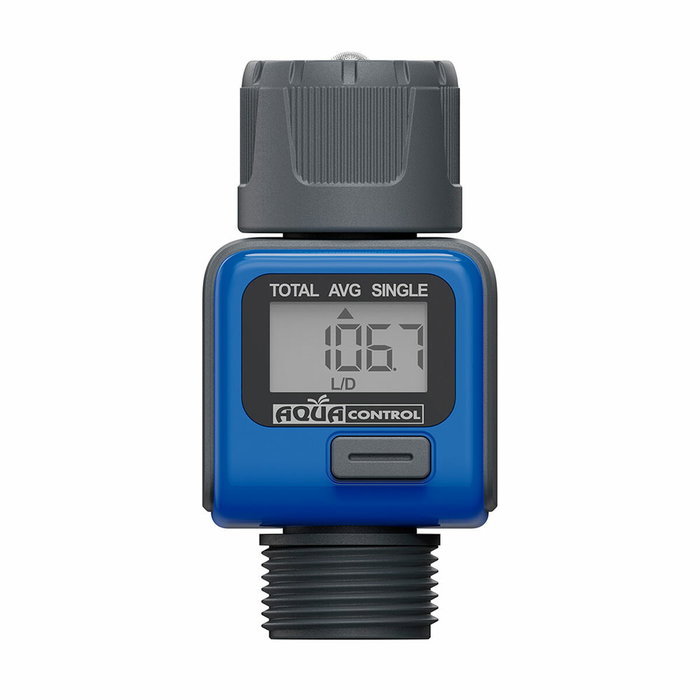Aqua Control Medidor de caudal de agua digital conexión rh ¾ pulg Aqua Control Medidor de caudal de agua digital conexión rh ¾ pulg