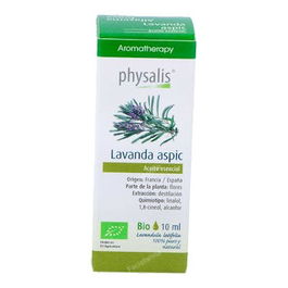 PHYSALIS Esencia de Lavanda Spica Bio 10ml Francia Flores Destilación Linalol 1,8-cineol Alcanfor