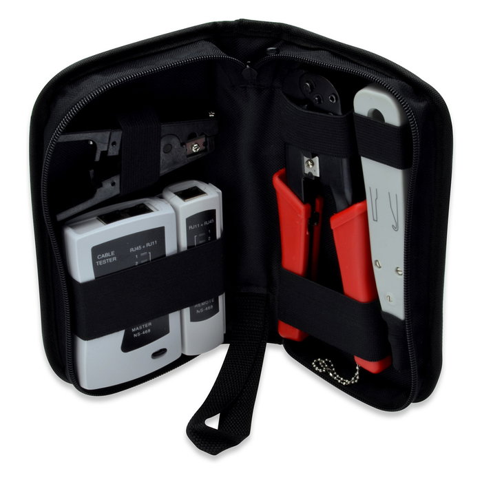 Digitus Kit de herramientas para red Negro, Gris, Rojo