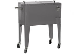 DKD Home Decor Nevera Terraza Y Jardin Gris Oscuro 43 x 80 x 74 cm
