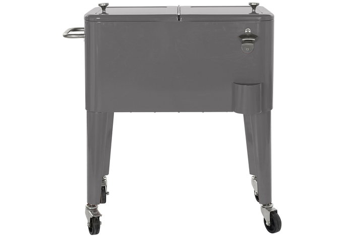 DKD Home Decor Nevera Terraza Y Jardin Gris Oscuro 43 x 80 x 74 cm