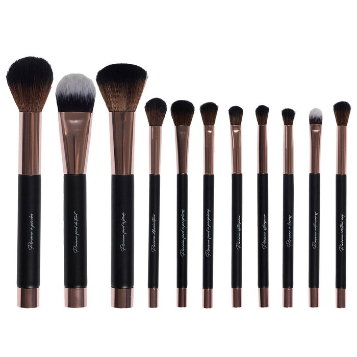 Cosmetic Club Juego De 11 Brochas Magnéticas Para Maquillaje - Set Completo De Brochas De Metal