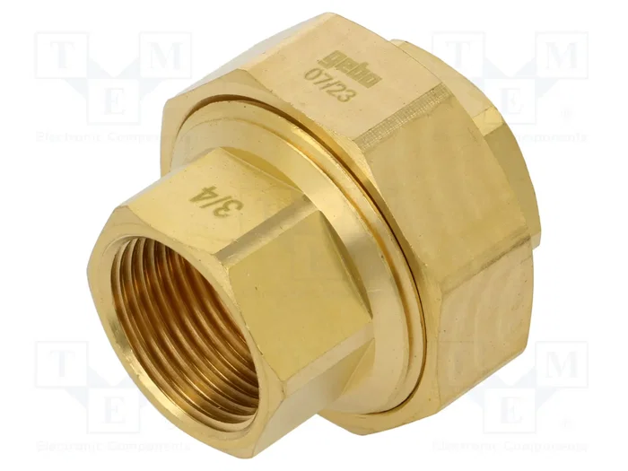 GEBO Conector Doble BR G 3/4 Herraje de Latón