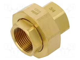 GEBO Conector Doble BR G 3/4 Herraje de Latón
