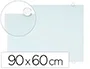 Q-connect Pizarra Blanca Magnética de Cristal Templado 90x60 cm con Marco de Aluminio