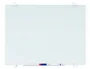 Q-connect Pizarra Blanca Magnética de Cristal Templado 90x60 cm con Marco de Aluminio