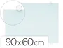 Q-connect Pizarra Blanca Magnética de Cristal Templado 90x60 cm con Marco de Aluminio