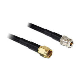 DeLOCK 88686 Cable coaxial LMR195 con conectores RP-SMA y N Buchse de 3 m