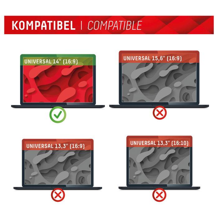 Displex 01762 Filtro de Privacidad y Luz Azul 14" Universal, Magnético, Antirreflectante, Antideslumbrante, 5H, 98% Reducción de Luz Azul para Portátil