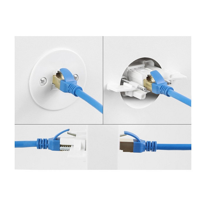 DeLOCK Soporte de módulo Keystone para montaje en pared o mesa, blanco