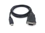 Equip 133392 Adaptador USB-C (2.0) a Serie RS232 DB9 Macho - Cable Negro 1.5m para Windows, macOS, Linux - Chipset Prolific PL2303GT