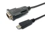 Equip 133392 Adaptador USB-C (2.0) a Serie RS232 DB9 Macho - Cable Negro 1.5m para Windows, macOS, Linux - Chipset Prolific PL2303GT