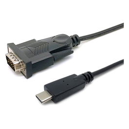 EQUIP Adaptador USB-C a Serie RS232 DB9 Macho/Macho 1.50m Negro