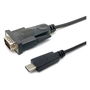 EQUIP Adaptador USB-C a Serie RS232 DB9 Macho/Macho 1.50m Negro