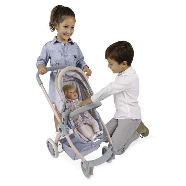 Decuevas Coche de Muñeca 3x1 Plegable Coco con Mochila para Muñecas de hasta 48 cm 41x62x70 cm