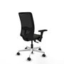 PIQUERAS Y CRESPO Silla de oficina Zulema con mecanismo Sincro/Traslack y Brazos 3D, Negro