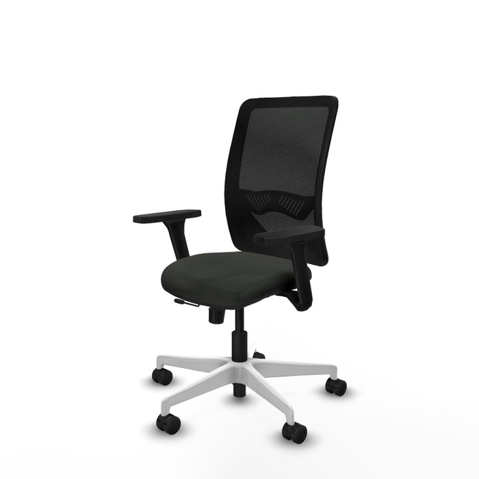 PIQUERAS Y CRESPO Silla de oficina Zulema con mecanismo Sincro/Traslack y Brazos 3D, Negro