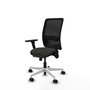 PIQUERAS Y CRESPO Silla de oficina Zulema con mecanismo Sincro/Traslack y Brazos 3D, Negro