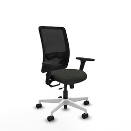 PIQUERAS Y CRESPO Silla de oficina Zulema con mecanismo Sincro/Traslack y Brazos 3D, Negro