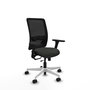 PIQUERAS Y CRESPO Silla de oficina Zulema con mecanismo Sincro/Traslack y Brazos 3D, Negro