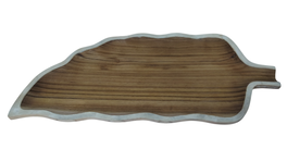 DKD Home Decor Centro de Mesa Teca y Capiz Natural y Blanco
