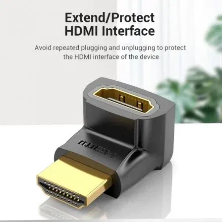 Vention Adaptador HDMI 4K 270º Macho a Hembra AINB0 Chapado en Oro