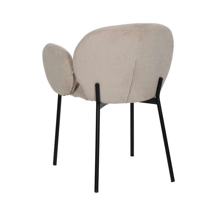 Silla Beige Tejido-Metal 66 X 60 X 79 cm (Set de 2)