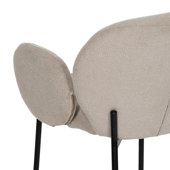 Silla Beige Tejido-Metal 66 X 60 X 79 cm (Set de 2)