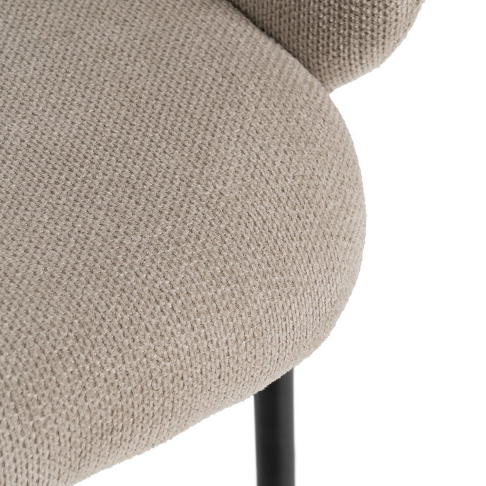 Silla Beige Tejido-Metal 66 X 60 X 79 cm (Set de 2)
