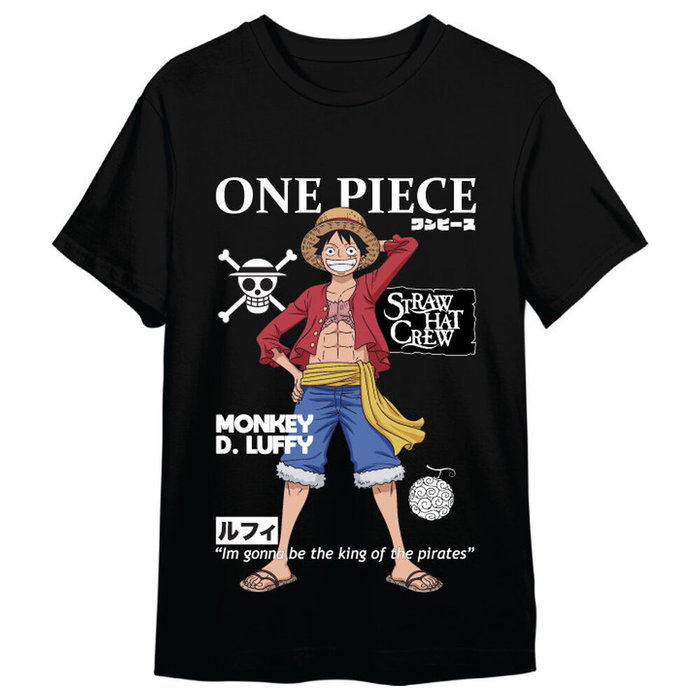 TOEI ANIMATION Camiseta One Piece Adulto Monkey D. Luffy Talla M 100% Algodón 165gr TOEI ANIMATION Camiseta One Piece Adulto Monkey D. Luffy Talla M 100% Algodón 165gr