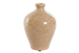 DKD Home Decor Jarrón de Cerámica Vidriada Coral 15x15x20 cm
