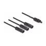 DeLOCK Cable Divisor Solar DL4 1 x Hembra a 3 x Macho 35 cm Negro