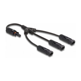 DeLOCK Cable Divisor Solar DL4 1 x Hembra a 3 x Macho 35 cm Negro