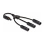 DeLOCK Cable Divisor Solar DL4 1 x Hembra a 3 x Macho 35 cm Negro