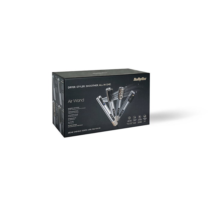Babyliss Secador Alisador AS6554E Air Wand Edición Limitada con Tecnología Ultra-Care, Potencia 123 km/h, Cepillo Ovalado y Cerdas Desenredantes para Cabello Liso y Voluminoso