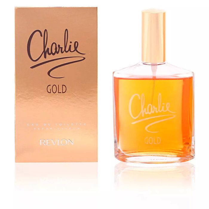 Revlon Charlie Gold Eau de Toilette para Mujer 100 ml, fragancia floral oriental amaderada especiada con notas de naranja, ciruela y sándalo