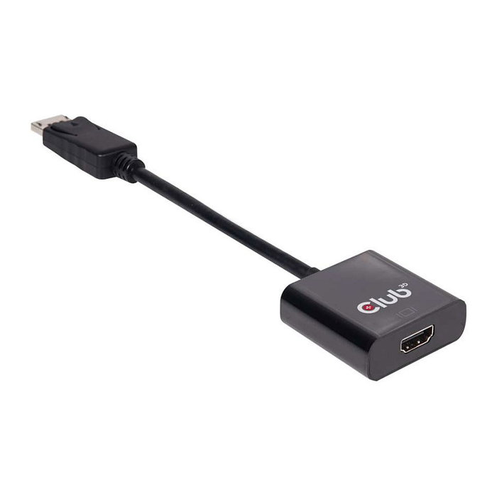 Club3D DisplayPort 1.2 a HDMI 2.0 UHD Adaptador Activo, 0,21 m, 4K 60Hz, 4:2:2, 4:4:4, 4:2:0, Negro Club3D DisplayPort 1.2 a HDMI 2.0 UHD Adaptador Activo, 0,21 m, 4K 60Hz, 4:2:2, 4:4:4, 4:2:0, Negro