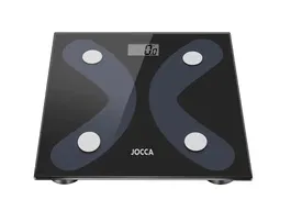 Báscula de Baño Jocca 1440/ Análisis Corporal/ Bluetooth/ Hasta 180kg/ Negro