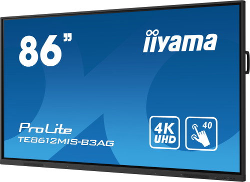 iiyama TE8612MIS-B3AG Pantalla Digital Signage 86" 4K UHD Táctil 3840x2160 60Hz VA 8ms 24/7 con Wifi y USB-C Color Negro